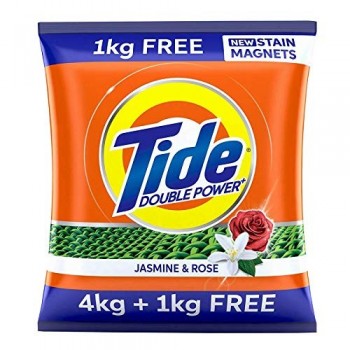 Tide Plus Detergent Washing Powder Jasmine & Rose - 4 kg + 1 Kg Free